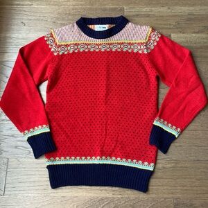 Vintage CollageMan Bold Printed Sweater Women’s Small- Korea